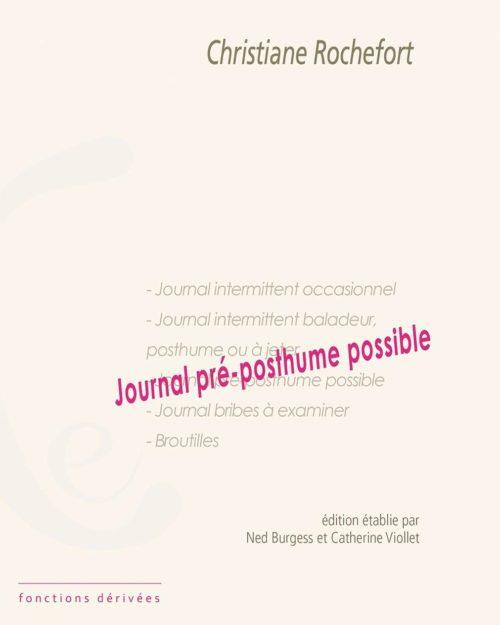 Journal pré-posthume possible