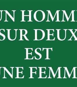 Un homme sur deux est une femme