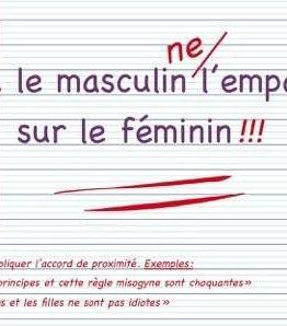 Non, le masculin ne l'emporte pas sur le féminin !