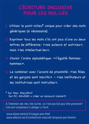 L'écriture inclusive pour les nul.les